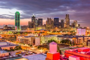 An areal view of Dallas