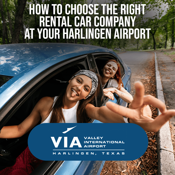 Travelers having fun in a rental car